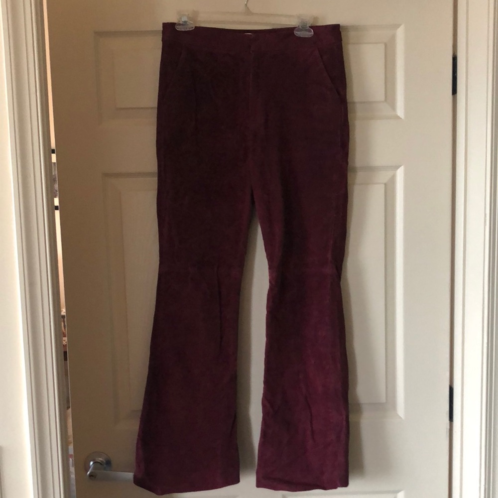 Gorgeous suede Anthropologie bell bottom pants